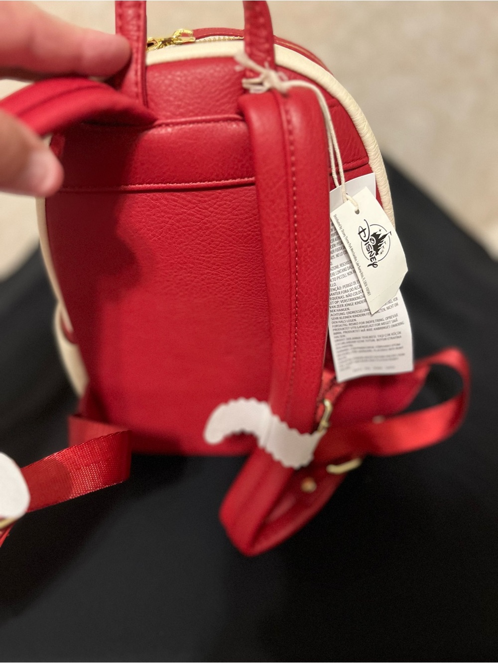 Mini Backpack — White & Red - Picture 5 of 8